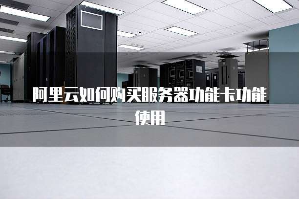 阿里云如何购买服务器功能卡功能使用