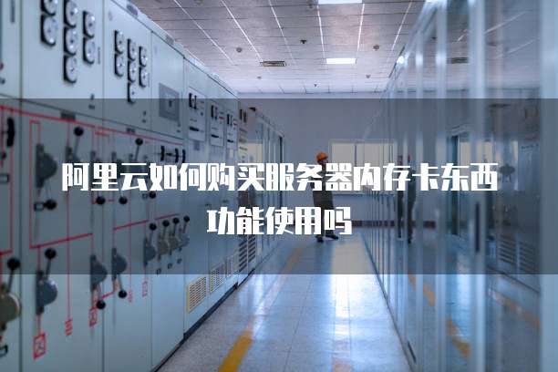 阿里云如何购买服务器内存卡东西功能使用吗