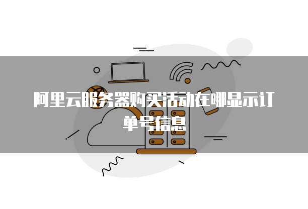 阿里云服务器购买活动在哪显示订单号信息