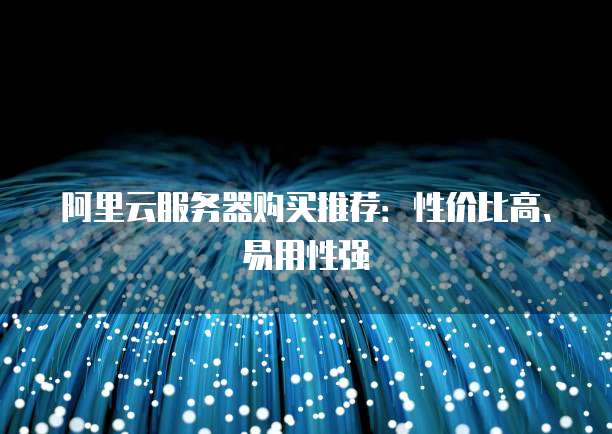 阿里云服务器购买推荐：性价比高、易用性强
