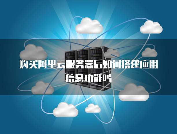 购买阿里云服务器后如何搭建应用信息功能吗