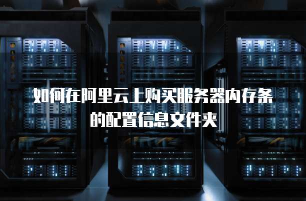 如何在阿里云上购买服务器内存条的配置信息文件夹