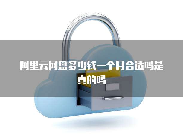 阿里云网盘多少钱一个月合适吗是真的吗