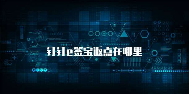 钉钉e签宝返点在哪里