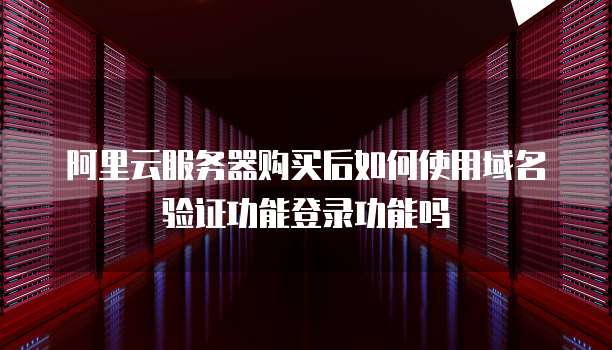 阿里云服务器购买后如何使用域名验证功能登录功能吗