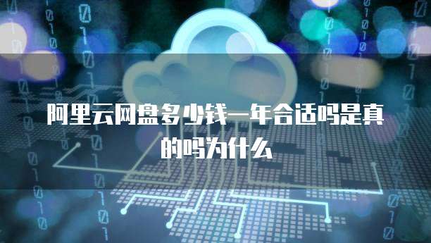 阿里云网盘多少钱一年合适吗是真的吗为什么