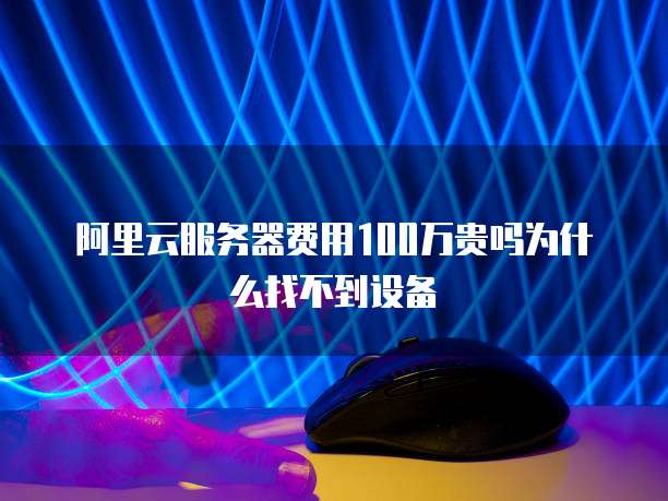 阿里云服务器费用100万贵吗为什么找不到设备
