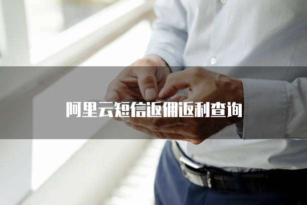 阿里云短信返佣返利查询