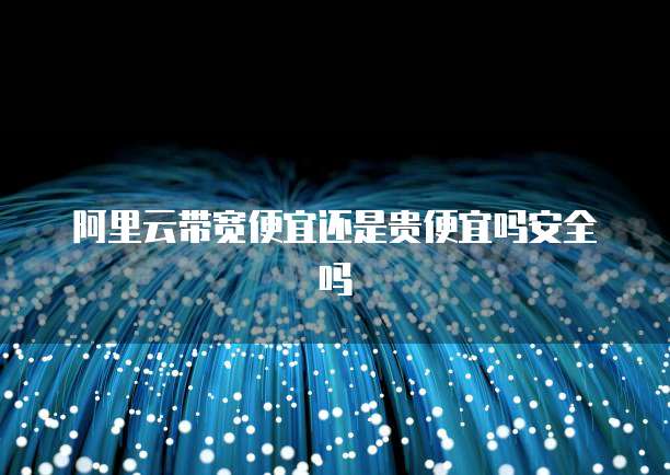 阿里云带宽便宜还是贵便宜吗安全吗
