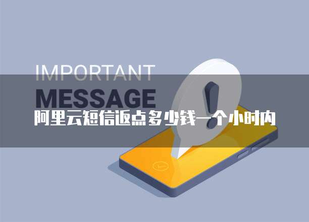 阿里云短信返点多少钱一个小时内