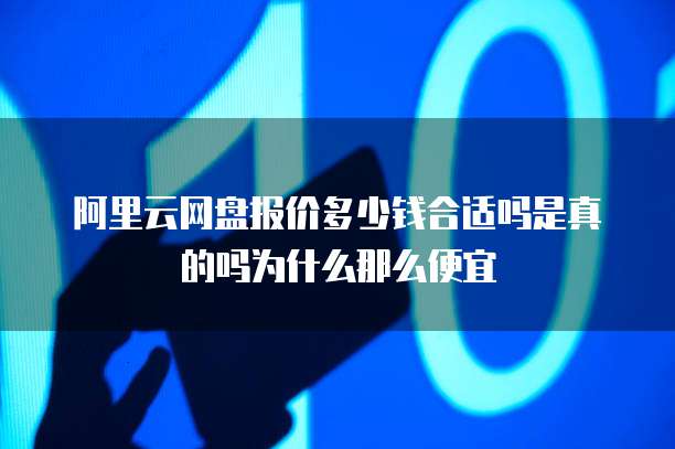 阿里云网盘报价多少钱合适吗是真的吗为什么那么便宜