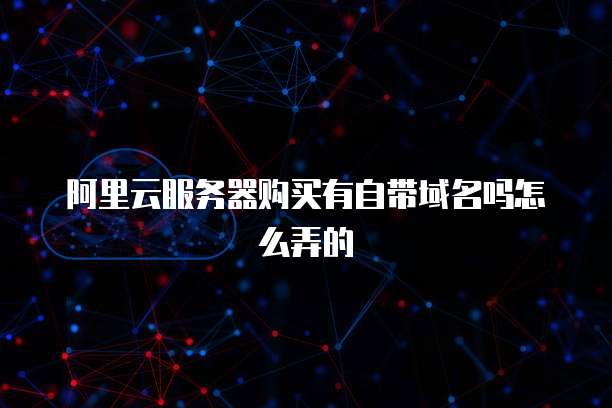 阿里云服务器购买有自带域名吗怎么弄的