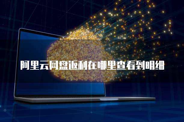 阿里云网盘返利在哪里查看到明细