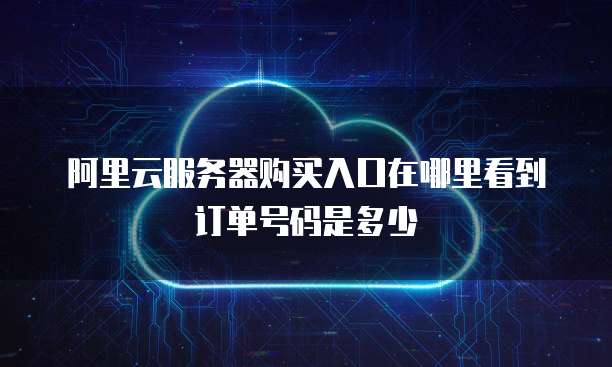 阿里云服务器购买入口在哪里看到订单号码是多少