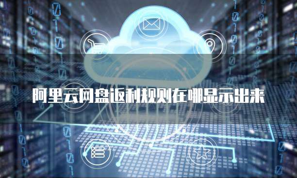 阿里云网盘返利规则在哪显示出来