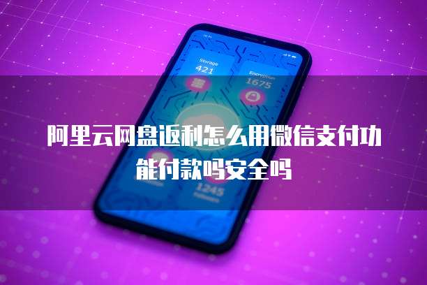 阿里云网盘返利怎么用微信支付功能付款吗安全吗