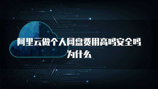 阿里云做个人网盘费用高吗安全吗为什么