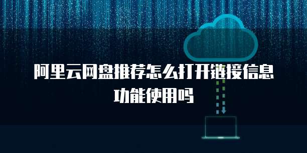 阿里云网盘推荐怎么打开链接信息功能使用吗