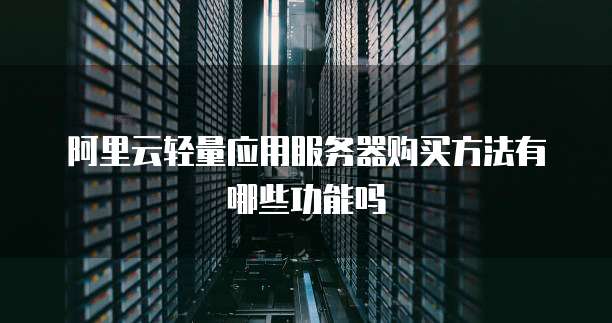 阿里云轻量应用服务器购买方法有哪些功能吗