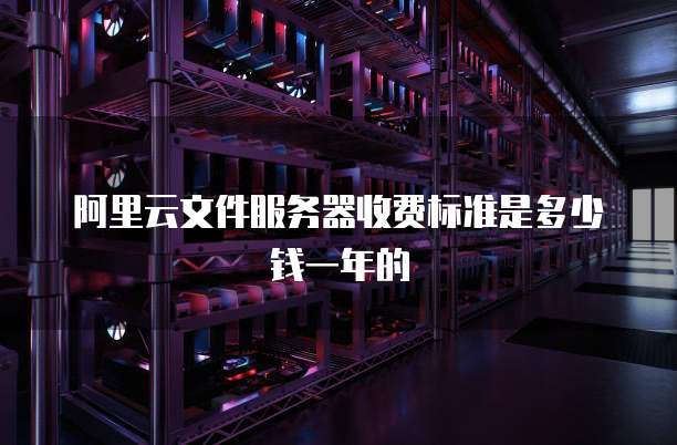阿里云文件服务器收费标准是多少钱一年的