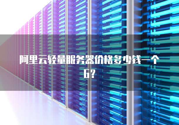 阿里云轻量服务器价格多少钱一个G?