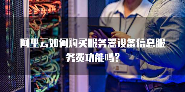 阿里云如何购买服务器设备信息服务费功能吗?