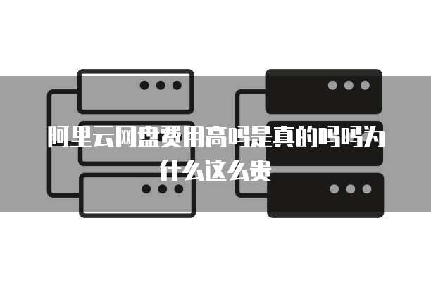 阿里云网盘费用高吗是真的吗吗为什么这么贵