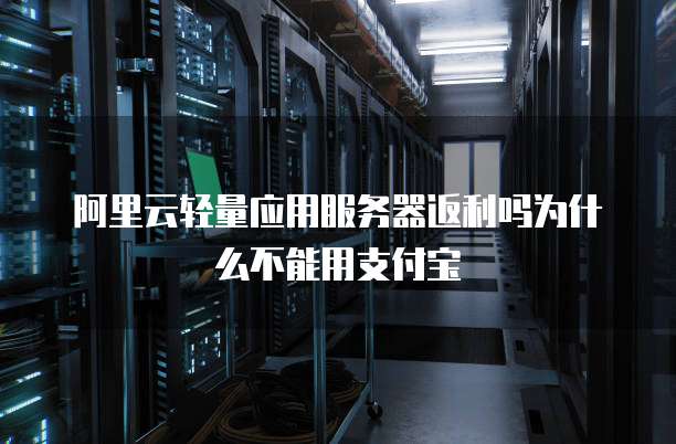 阿里云轻量应用服务器返利吗为什么不能用支付宝