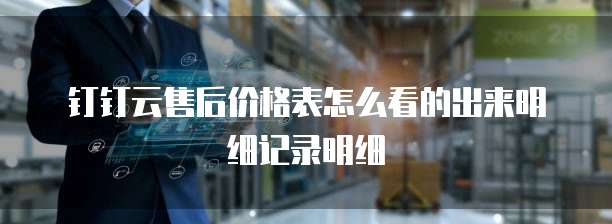 钉钉云售后价格表怎么看的出来明细记录明细