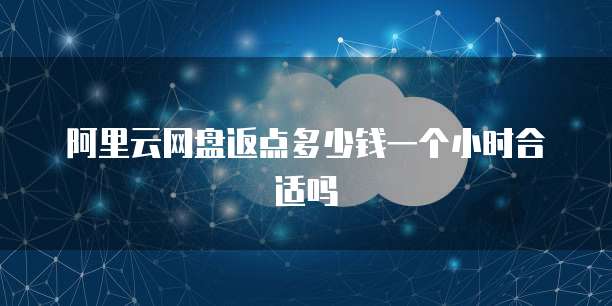 阿里云网盘返点多少钱一个小时合适吗