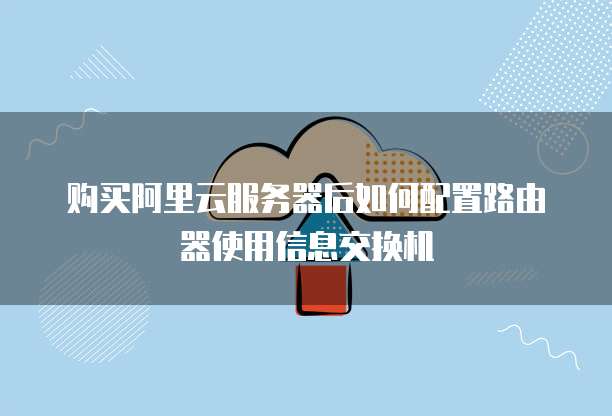 购买阿里云服务器后如何配置路由器使用信息交换机