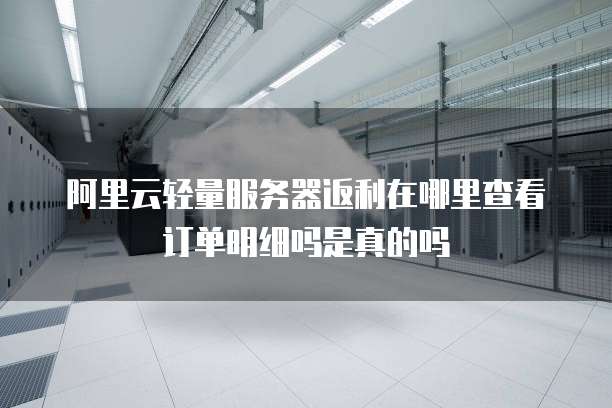 阿里云轻量服务器返利在哪里查看订单明细吗是真的吗