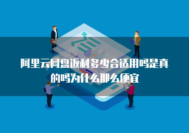阿里云网盘返利多少合适用吗是真的吗为什么那么便宜