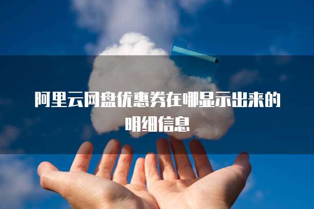 阿里云网盘优惠券在哪显示出来的明细信息