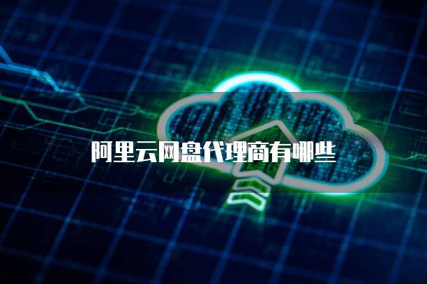 阿里云网盘代理商有哪些