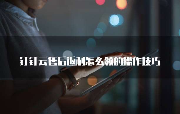 钉钉云售后返利怎么领的操作技巧