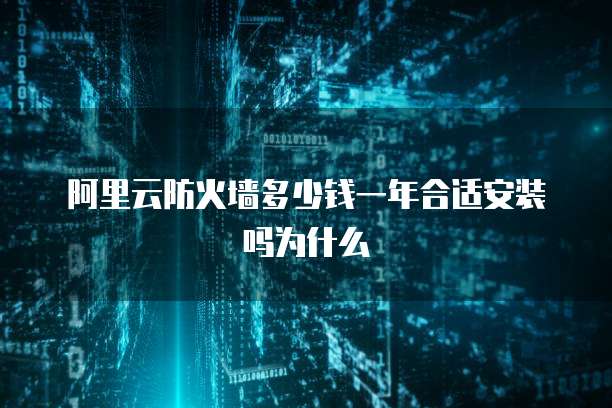 阿里云防火墙多少钱一年合适安装吗为什么