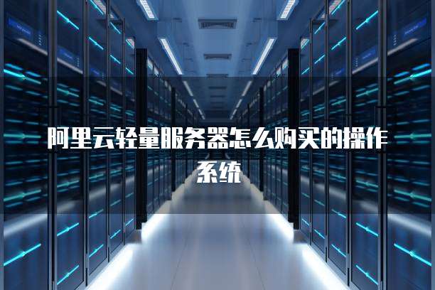 阿里云轻量服务器怎么购买的操作系统