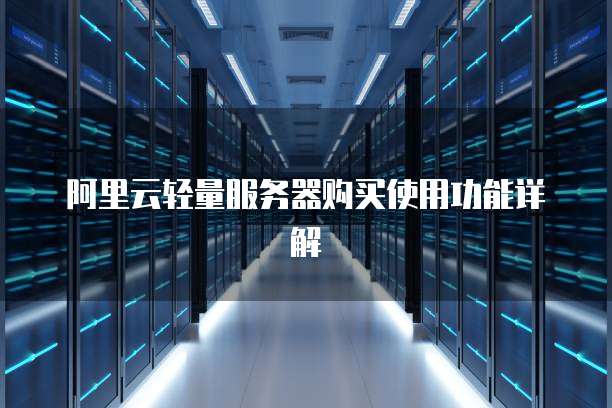 阿里云轻量服务器购买使用功能详解