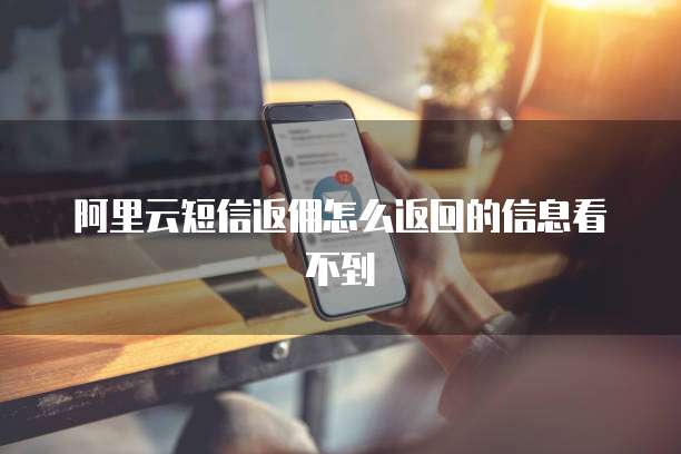 阿里云短信返佣怎么返回的信息看不到
