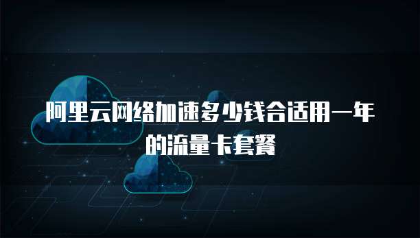阿里云网络加速多少钱合适用一年的流量卡套餐