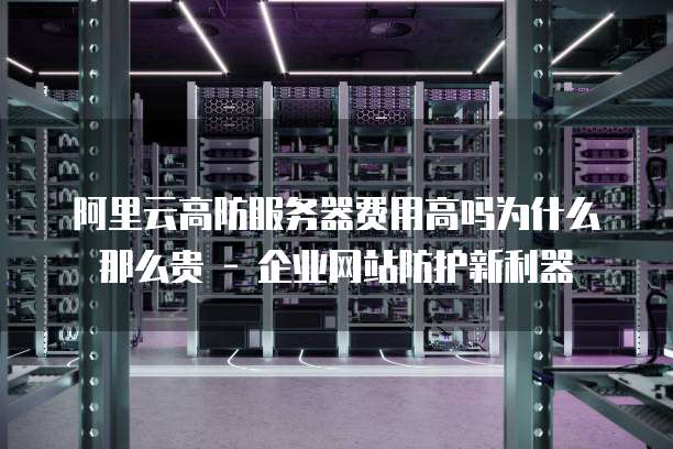 阿里云高防服务器费用高吗为什么那么贵 - 企业网站防护新利器