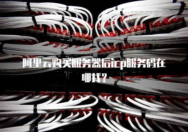 阿里云购买服务器后icp服务码在哪找?