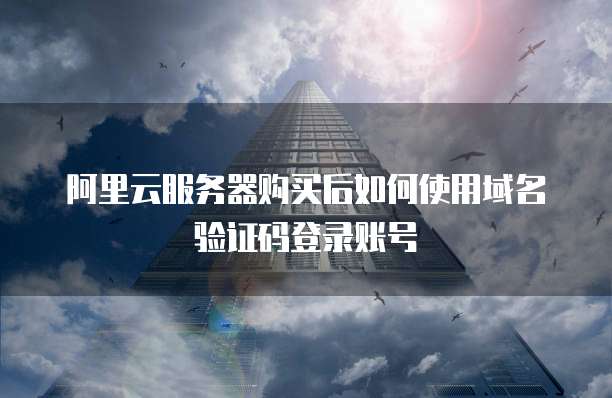 阿里云服务器购买后如何使用域名验证码登录账号