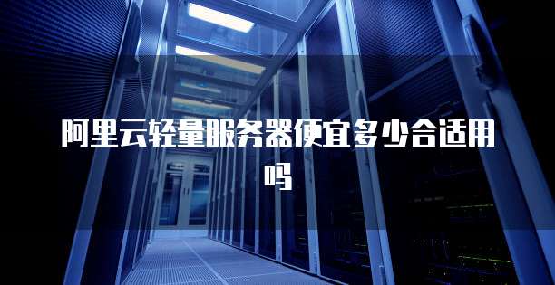 阿里云轻量服务器便宜多少合适用吗