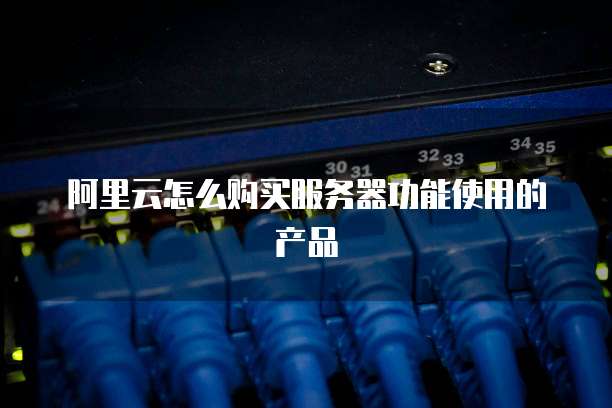 阿里云怎么购买服务器功能使用的产品