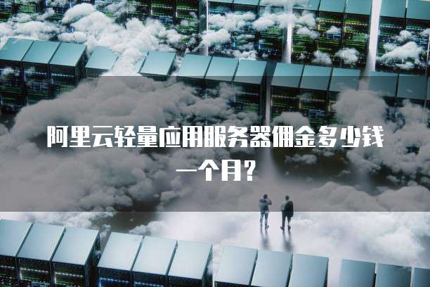 阿里云轻量应用服务器佣金多少钱一个月?