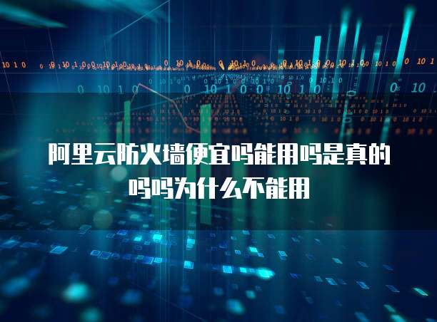 阿里云防火墙便宜吗能用吗是真的吗吗为什么不能用