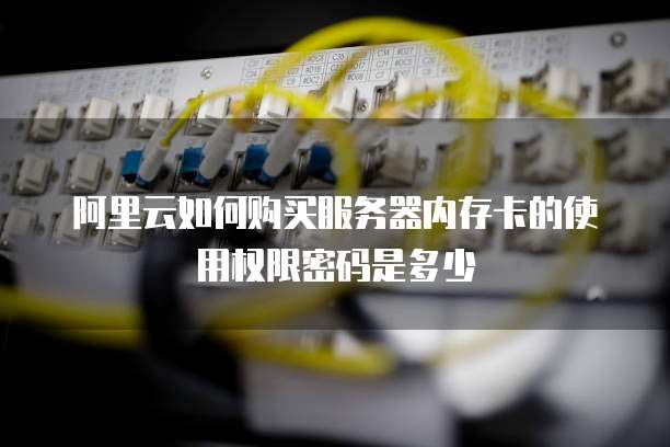 阿里云如何购买服务器内存卡的使用权限密码是多少