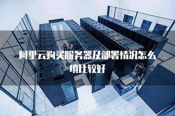 阿里云购买服务器及部署情况怎么填比较好